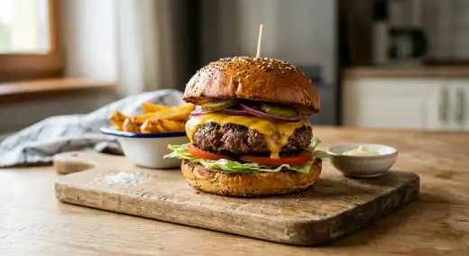 Poctivý domácí hovězí burger