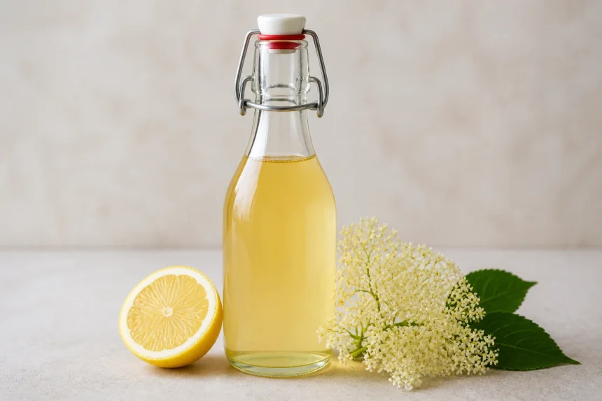 Domácí bezový sirup s citronem